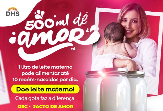 Campanha busca aumentar doação de leite materno em Pompeia para abastecer Banco de Leite de Marília
